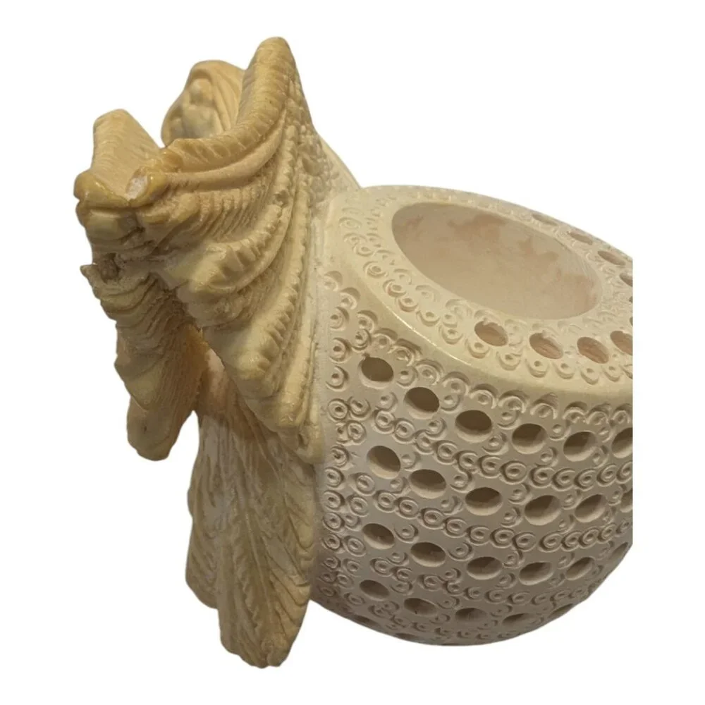 Vintage Hand-Carved Meerschaum Eagle Head Wings Tobacco Pipe With Case Unused - Picture 6 of 13